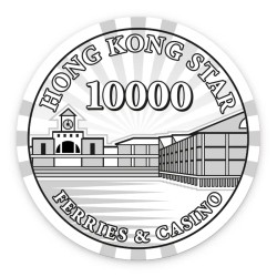 Poker chip "HONG KONG STAR 10000" - ceramic - 10g