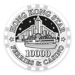 Żeton do pokera "HONG KONG STAR 10000" - ceramiczny - 10g.