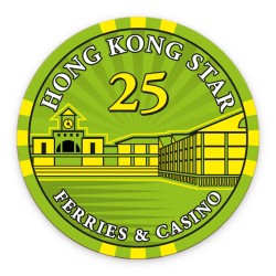 Żeton pokerowy "HONG KONG STAR 25" - ceramiczny - 10g