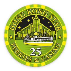 Ficha de póker "HONG KONG STAR 25" - de cerámica - 10g