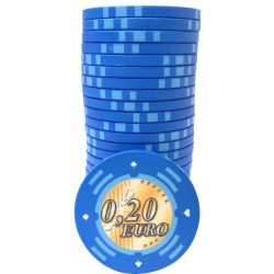Ficha de Cash Game "EURO - SERIE 2 - 0.20" - Edición limitada - de cerámica - 10g