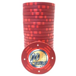 Gettoni da Cash Game "EURO - SERIE 2 - 10" - Edizione limitata - in ceramica - 10g