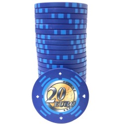 Cash Game Token "EURO - SERIES 2 - 20" - Limited Edition - made of ceramic - 10g.
