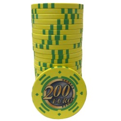Cash Game token "EURO - SERIES 2 - 200" - Limited edition - made of ceramic - 10g