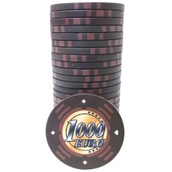 Gettone da Cash Game "EURO - SERIE 2 - 1000" - Edizione limitata - in ceramica - 10g