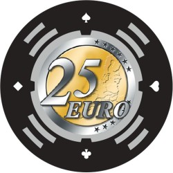 Ficha de Cash Game "EURO - SÉRIE 2 - 25" - Edição limitada - em cerâmica - 10g