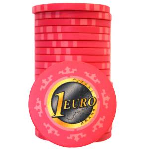 Ficha de Cash Game "EURO - SÉRIE 3 - 1" - Edição limitada - em cerâmica - 10g