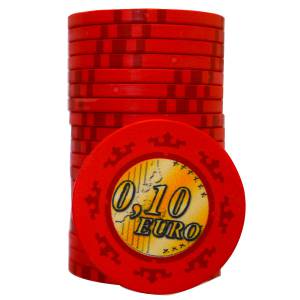 Spelmarker för Cash Game "EURO - SERIE 3 - 0.10" - Begränsad upplaga - i keramik - 10g