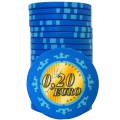 Ficha de Cash Game "EURO - SÉRIE 3 - 0.20" - Edição limitada - de cerâmica - 10g
