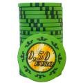 Spelmarker för Cash Game "EURO - SERIE 3 - 0,50" - Begränsad upplaga - i keramik - 10g