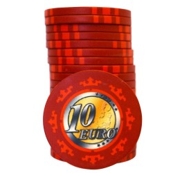 Ficha de Cash Game "EURO - SERIE 3 - 10" - Edición limitada - de cerámica - 10g