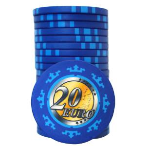 Gettone del Cash Game "EURO - SERIE 3 - 20" - Edizione limitata - in ceramica - 10g