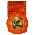 Ficha de Jogo em Dinheiro "EURO - SÉRIE 3 - 50" - Edição Limitada - em cerâmica - 10g