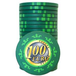 Żeton do gry "EURO - SÉRIE 3 - 100" - Edycja limitowana - ceramiczny - 10g