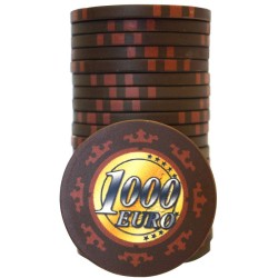 Jeton för Cash Game "EURO - SERIE 3 - 1000" - Begränsad upplaga - i keramik - 10g.