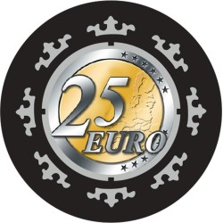 Ficha de Cash Game "EURO - SERIE 3 - 25" - Edición limitada - de cerámica - 10g