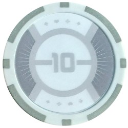 Pokerspelmark "RUNNER UP 10" - 12g - i ABS med metallinsats - i rullar om 25 markörer