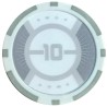 "RUNNER UP 10" poker chips - 12g - in ABS with metal insert - in rolls of 25 chips