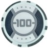 Fichas de poker RUNNER UP 100 - 12g - em ABS com inserto de metal - em rolos de 25 fichas