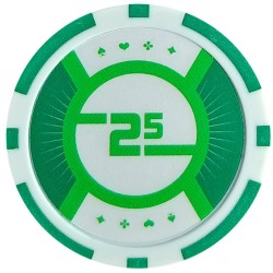 Fichas de poker RUNNER UP 25 - 12g - em ABS com inserção de metal - em rolos de 25 fichas