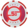 Fichas de pôquer RUNNER UP 50 - 12g - em ABS com inserção de metal - em rolos de 25 fichas