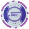 Pokerchips RUNNER UP 500 - 12g - i ABS med metallinlägg - i rullar om 25 chips