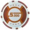 Fichas de pôquer "RUNNER UP 5000" - 12g - em ABS com inserção de metal - em rolos de 25 fichas.