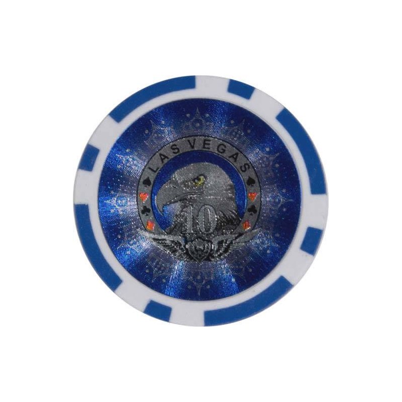 Rouleau de 25 jetons de poker Laser Eagle | Valeur 1 | Gris | 11,5g