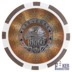 Jetons de poker LASER EAGLE - en ABS avec insert métallique – rouleau de 25 jetons  – 11