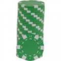 Pokers marker "DICE GREEN" - i ABS med metallinlägg – rulle med 25 markörer – 11,5 g
