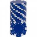 Pokerspelstärningar DICE BLUE - i ABS med metallinlägg – rulle med 25 marker – 11,5 g.