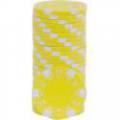 Yellow dice poker chips - ABS with metal insert - roll of 25 chips - 11.5 g