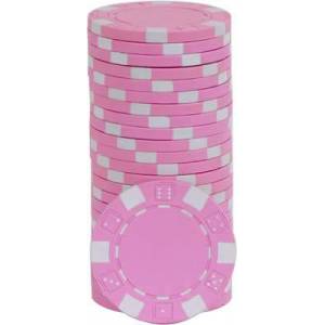 Poker chips "DICE ROSE" - made of ABS with metal insert - roll of 25 chips - 11.5 g
