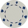 Pokerchips "SUITED BLANC" - ABS mit Metalleinsatz - Rolle mit 25 Chips - 11,5 g