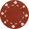Fichas de póker "SUITED ROUGE" - en ABS con inserto metálico - rollo de 25 fichas - 11,5 g