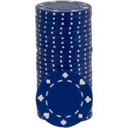 "BLUE SUITED" Poker Chips - made of ABS with a metal insert - roll of 25 chips - 11.5 g.