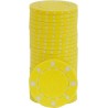 Fichas de póker "SUITED AMARILLO" - en ABS con inserto metálico - rollo de 25 fichas - 11,5 g