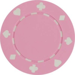 Pokerchips "SUITEDE ROSE" - i ABS med metallinlägg - rulle med 25 chips - 11,5 g