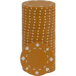 "SUITED ORANGE" poker chips - made of ABS with metal insert - set of 25 chips - 11.5 g