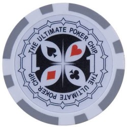 Żetony do pokera "ULTIMATE POKER CHIPS 1" - z ABS-em i wkładką metalową - rolka 25 żetonów - 11,5 g