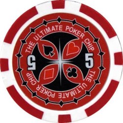 "ULTIMATE POKER CHIPS 5" poker chips - ABS with metal insert - 25 chip roll - 11.5 g