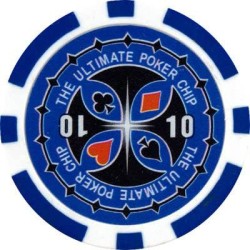 Pokerchips "ULTIMATE POKER CHIPS 10" - aus ABS mit Metalleinsatz - Rolle mit 25 Chips - 11,5 g.
