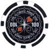 Pokerchips "ULTIMATE POKER CHIPS 100" - in ABS met metalen insert - rol van 25 chips - 11,5 g.