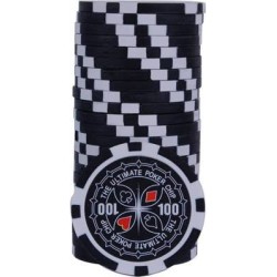 "ULTIMATE POKER CHIPS 100" poker chips - made of ABS with metal insert - roll of 25 chips - 11.5 g