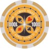 Fiches da poker "ULTIMATE POKER CHIPS 1000" - in ABS con inserto metallico - rotolo da 25 fiches - 11,5 g