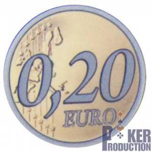 Poker chip "EURO 0.20" -...