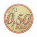 Poker chip "EURO 0.50" - ceramic - 10g - sold individually