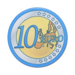Pokermarker "EURO 10" - i keramik - 10g - säljs styckevis