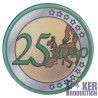 Ficha de pôquer "EURO 25" - em cerâmica - 10g - à venda unitária.