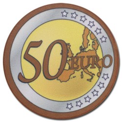 Pokerchip "EURO 50" - i keramik - 10g - säljs styckvis